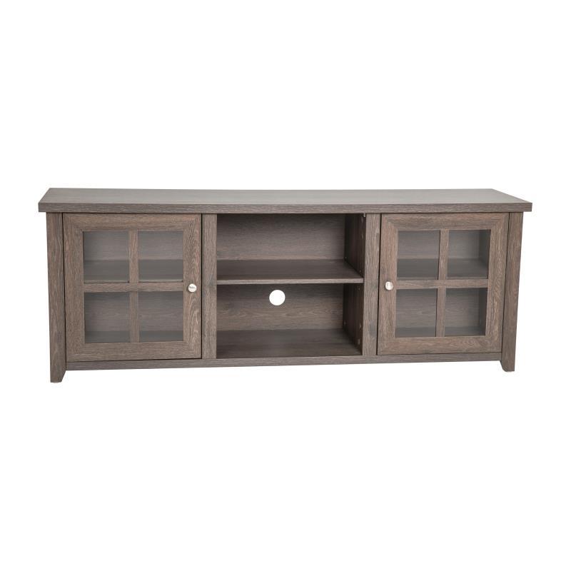 Flash Furniture - TV Stand For 80" TV, Wood Grain Finish - Brown