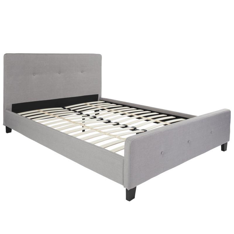 Flash Furniture - Queen Size Tribeca Platform Bed Frame - Light Gray