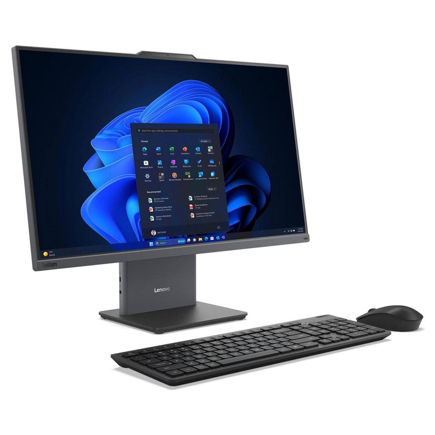 Lenovo - ThinkCenter 27" AIO, i5-13420H, 8 GB RAM/256 GB SSD - Black