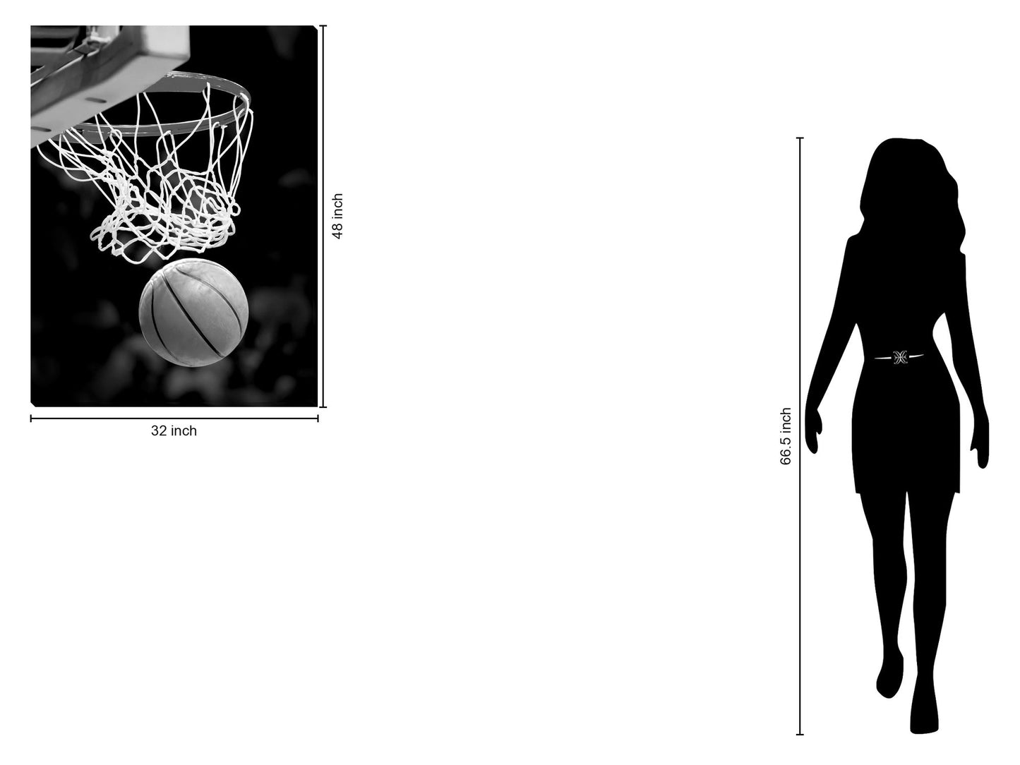 "Slam Dunk Moment" Gloss Canvas - Black / White