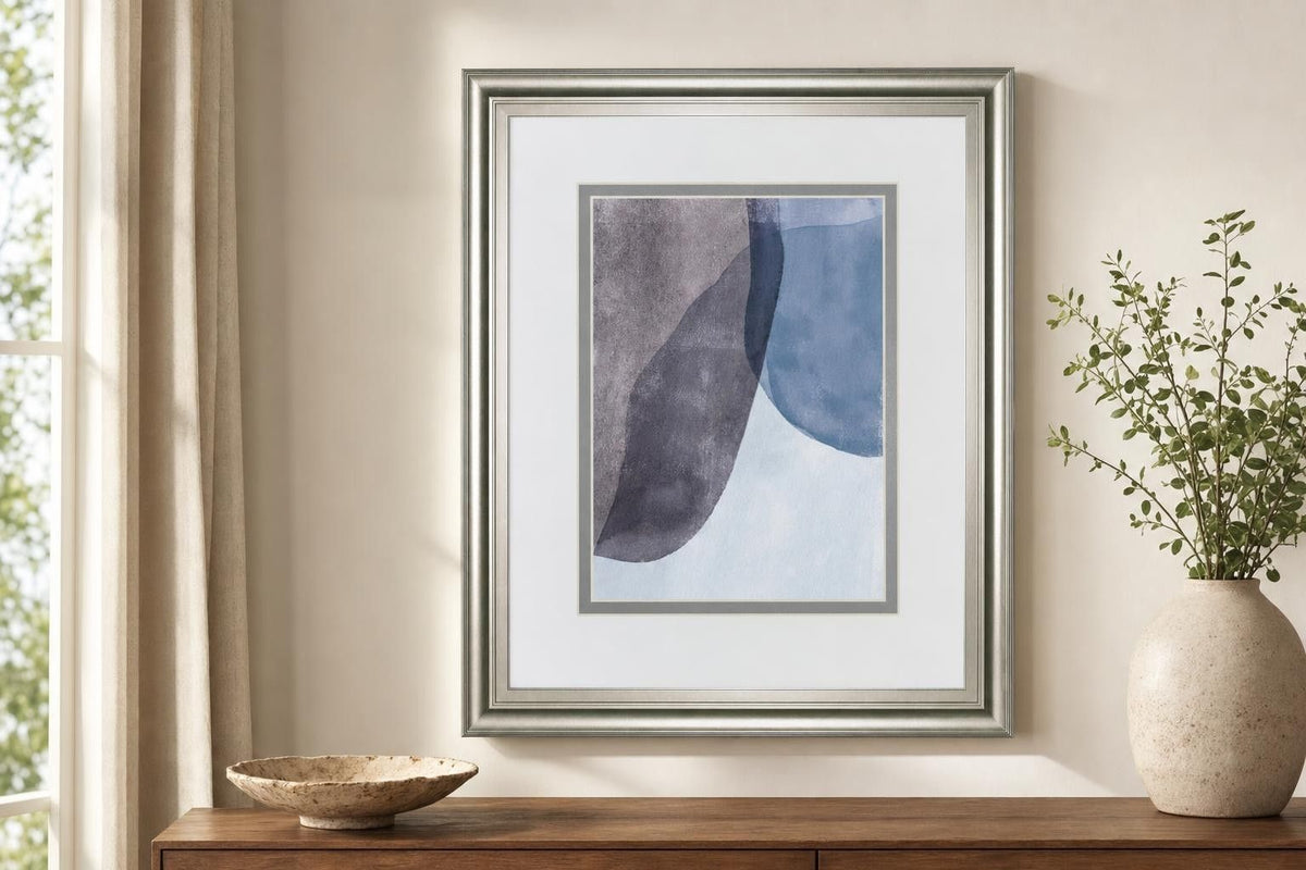 Quake I By Emma Caroline 34x40- Blue - Blue