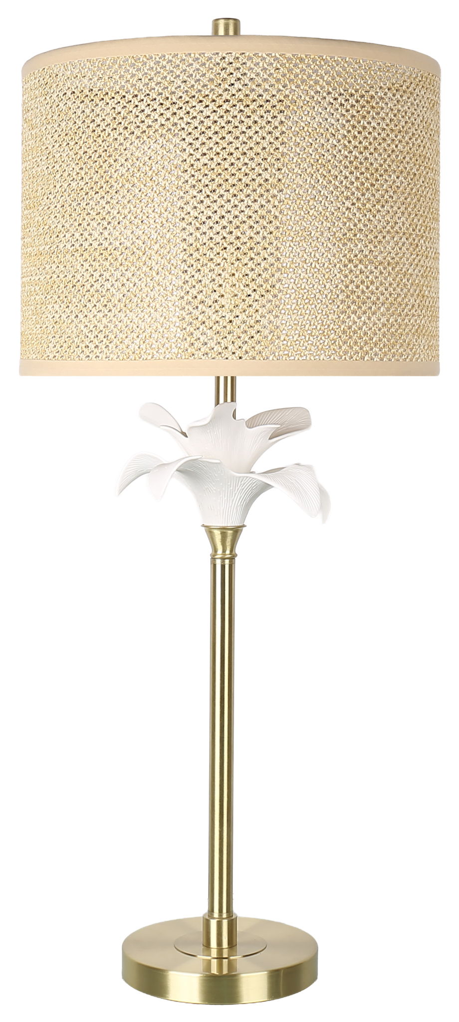 Lily Reverie - 32 X 14 - Metal Table Lamp (Set of 2) - Textured White Ceramic, Soft Gold