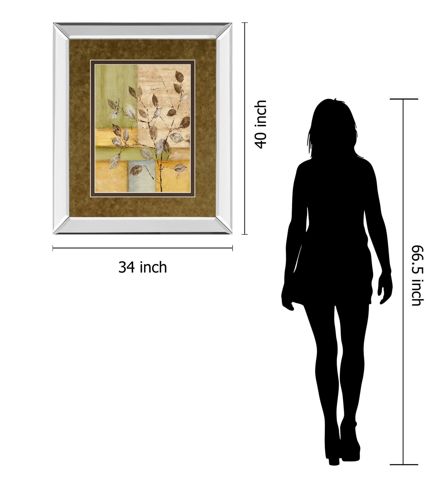 Urban Garden Il By Norm Olson - Mirror Framed Print Wall Art - Light Brown