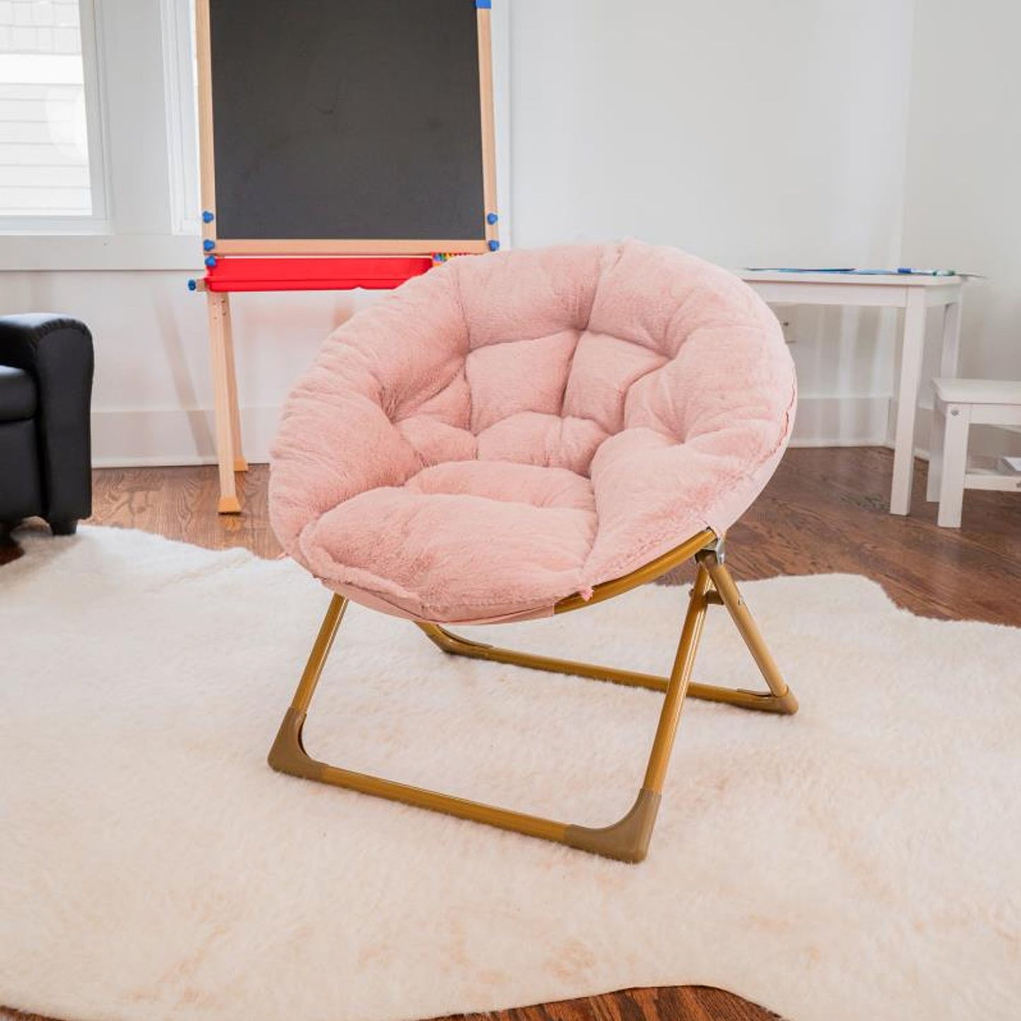 Flash Furniture - Kids Fur Moon Chair - Blush