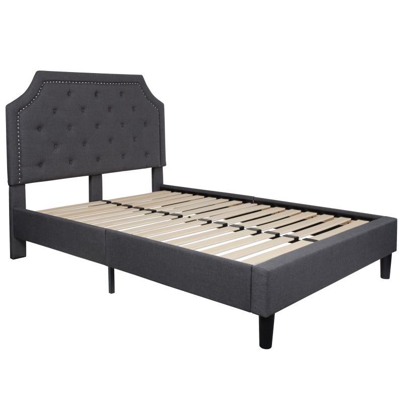 Flash Furniture - Full Size Brighton Platform Bed Frame - Dark Gray