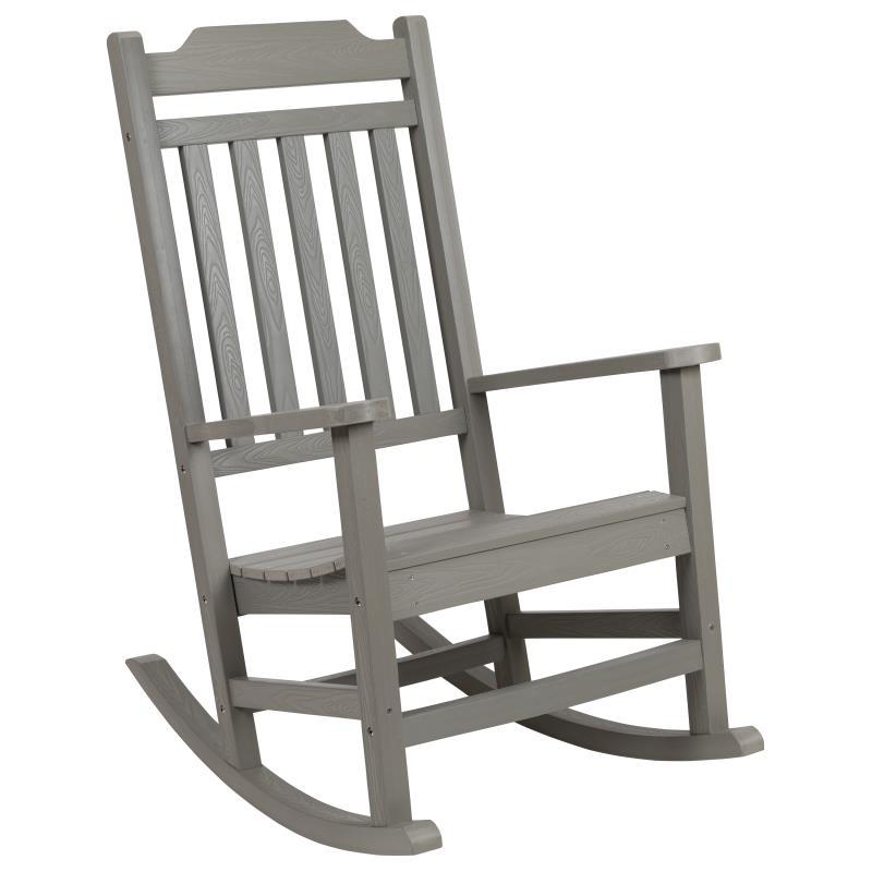 Flash Furniture - All Weather Rocking Chair - Gray