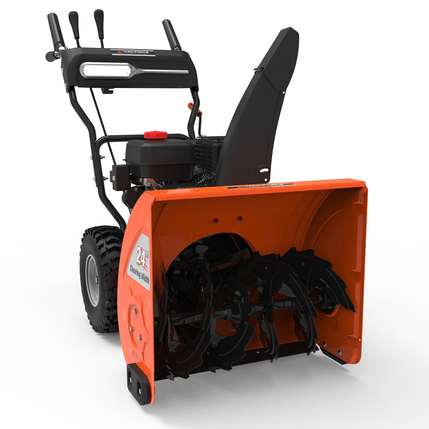 Yard Force - 24" Gas Dual Stage Snowblower - Orange / Black