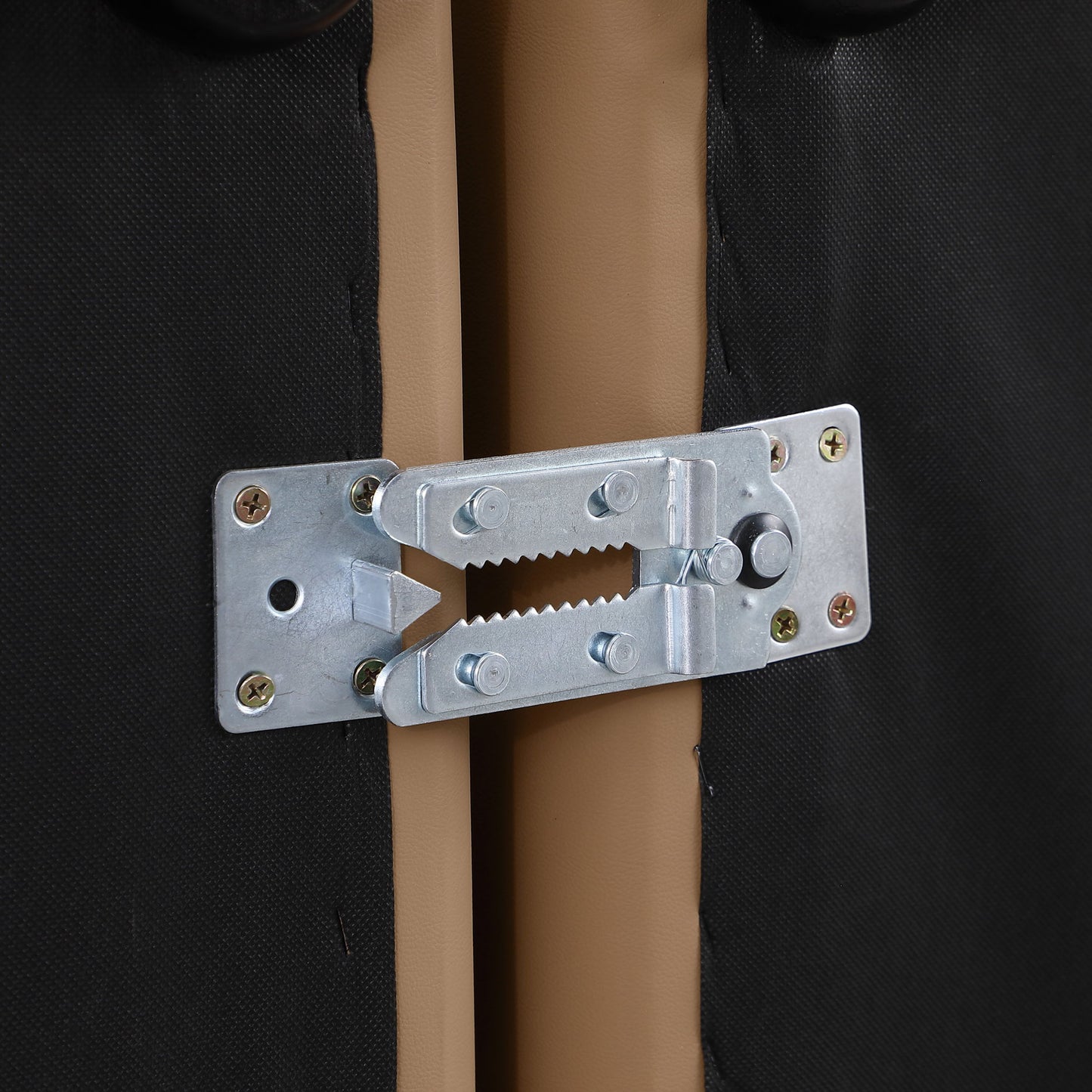 Indulge - Faux Leather 5 Piece Modular Corner Armless Sectional - Tan