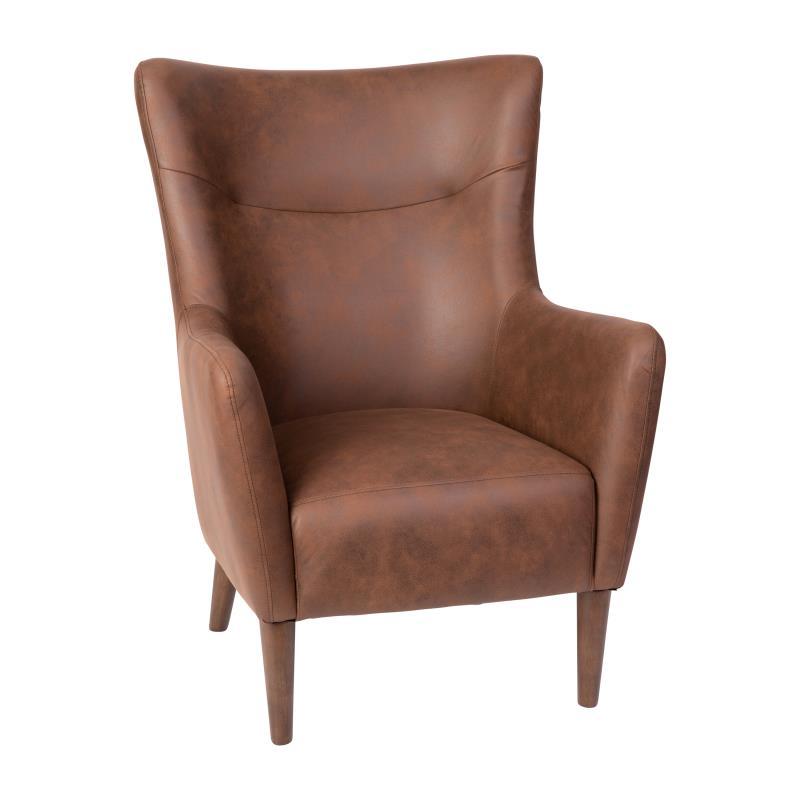 Flash Furniture - Wingback Accent Chair - Dark Brown