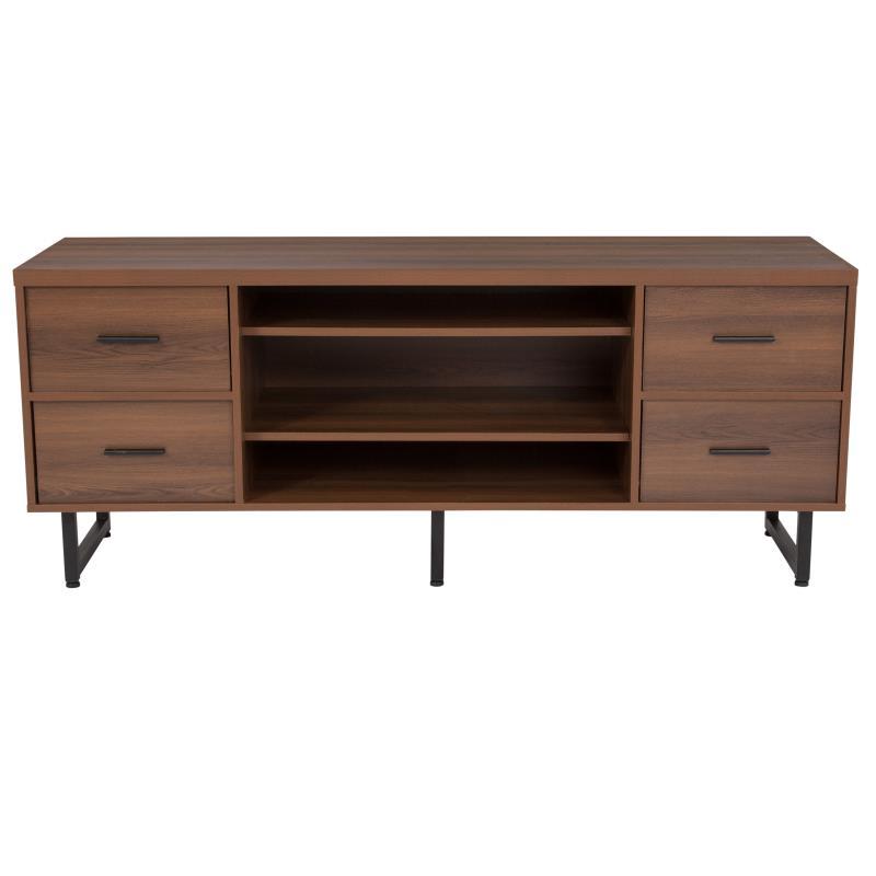 Flash Furniture - TV Stand - Rustic Wood Grain