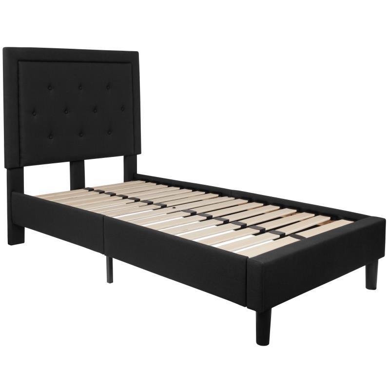 Flash Furniture - Twin Size Roxbury Platform Bed Frame - Black