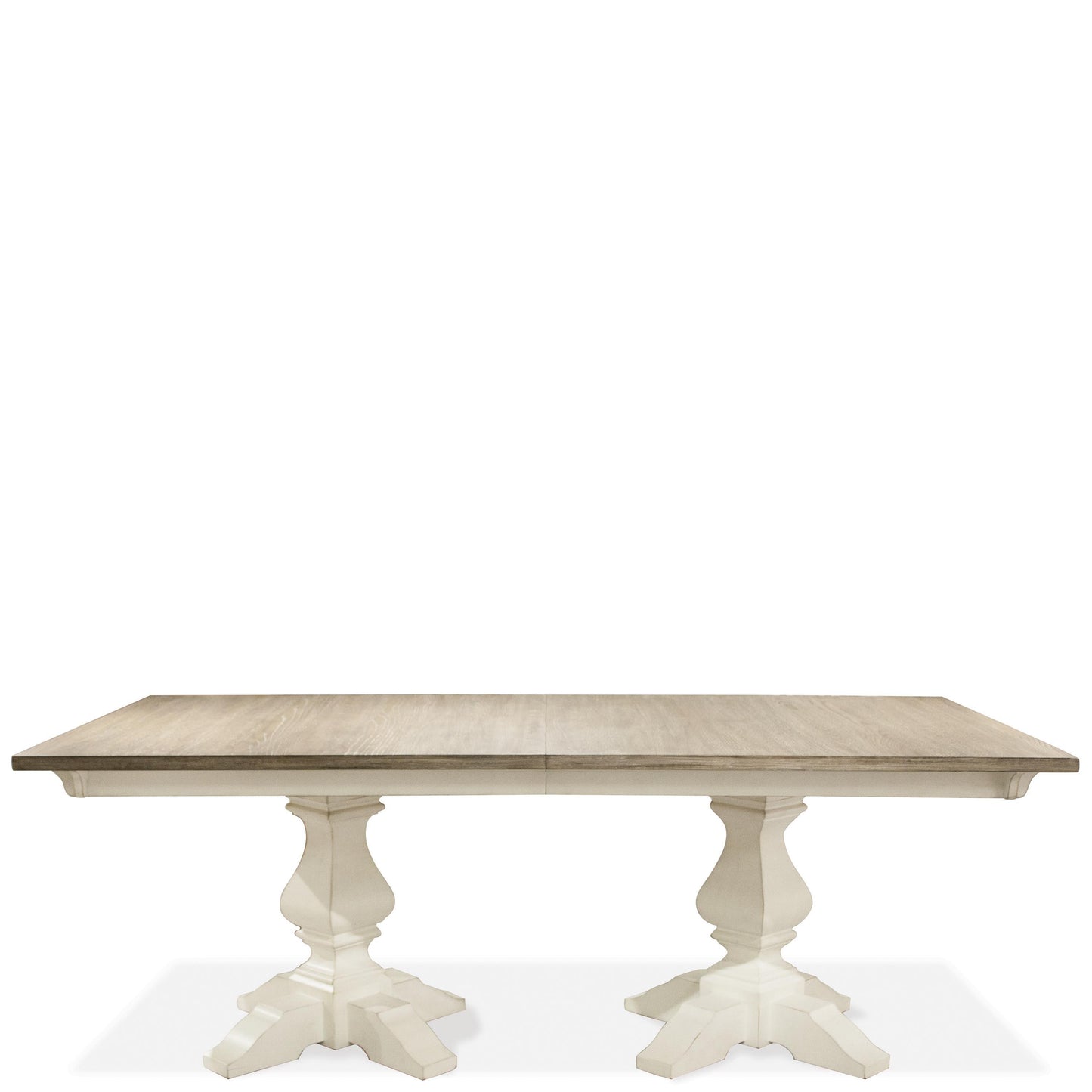 Myra - Double Pedestal Dining Table - Paperwhite