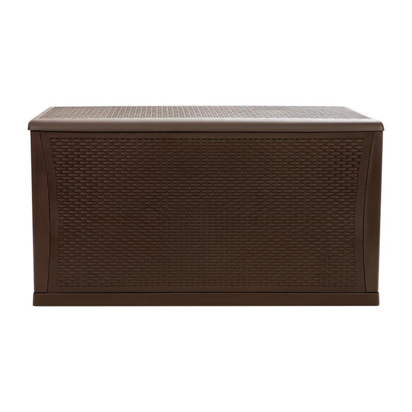 Flash Furniture - 120 Gal Plastic Deck Box - Brown