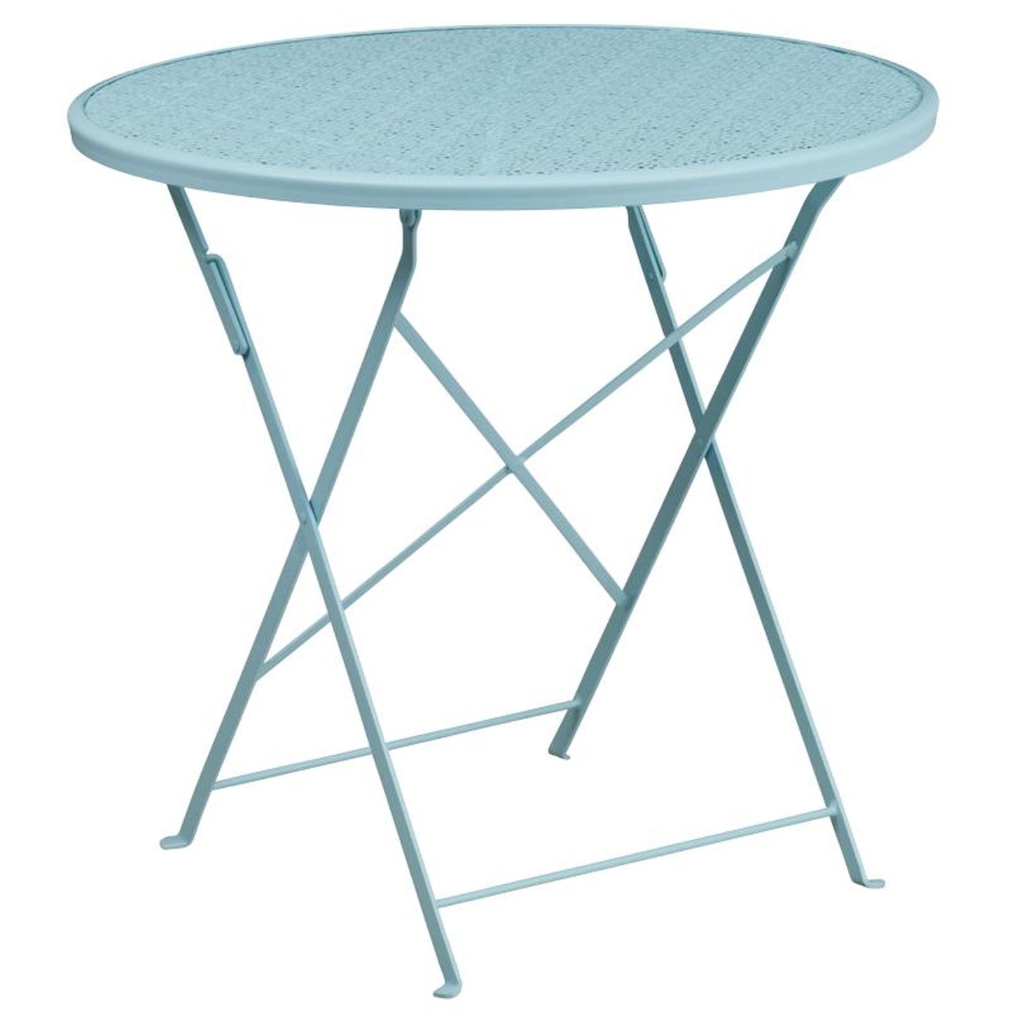Flash Furniture - 3 Piece Fold Patio Set - Sky Blue