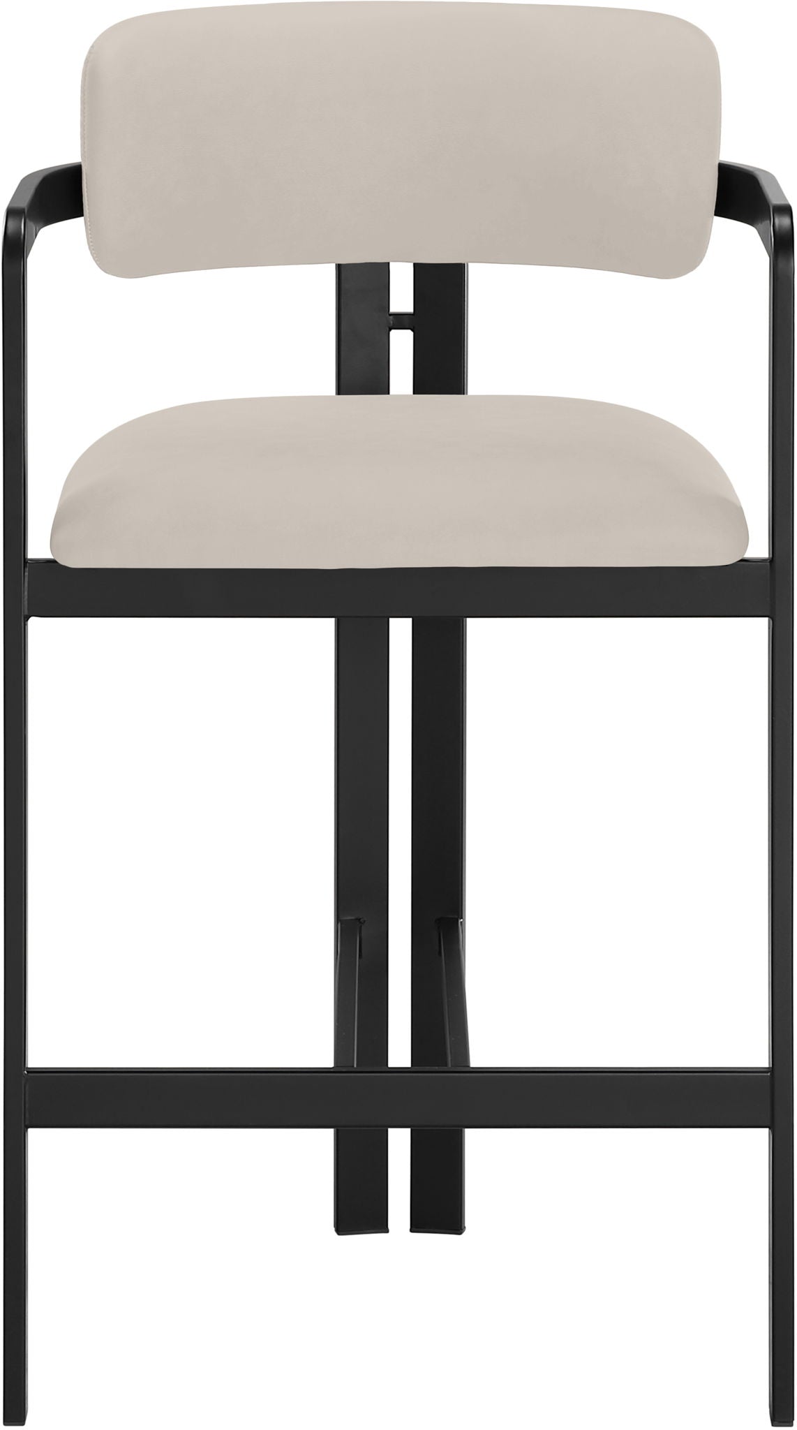 Aurum - Vegan Leather Upholstered Counter Stool - Taupe