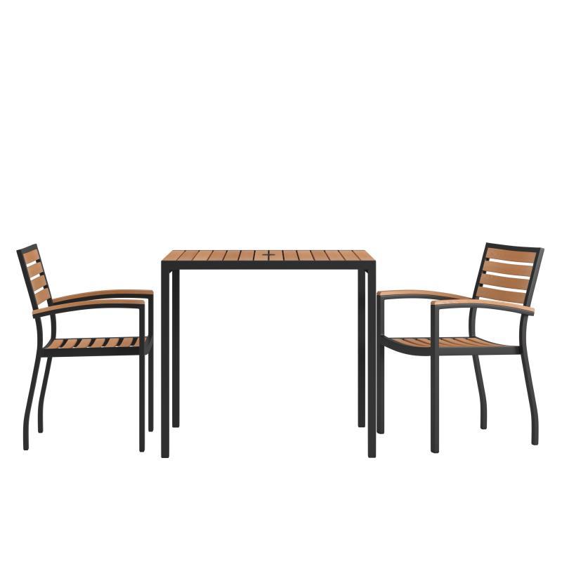 Flash Furniture - 3 Piece Patio Set - Teak