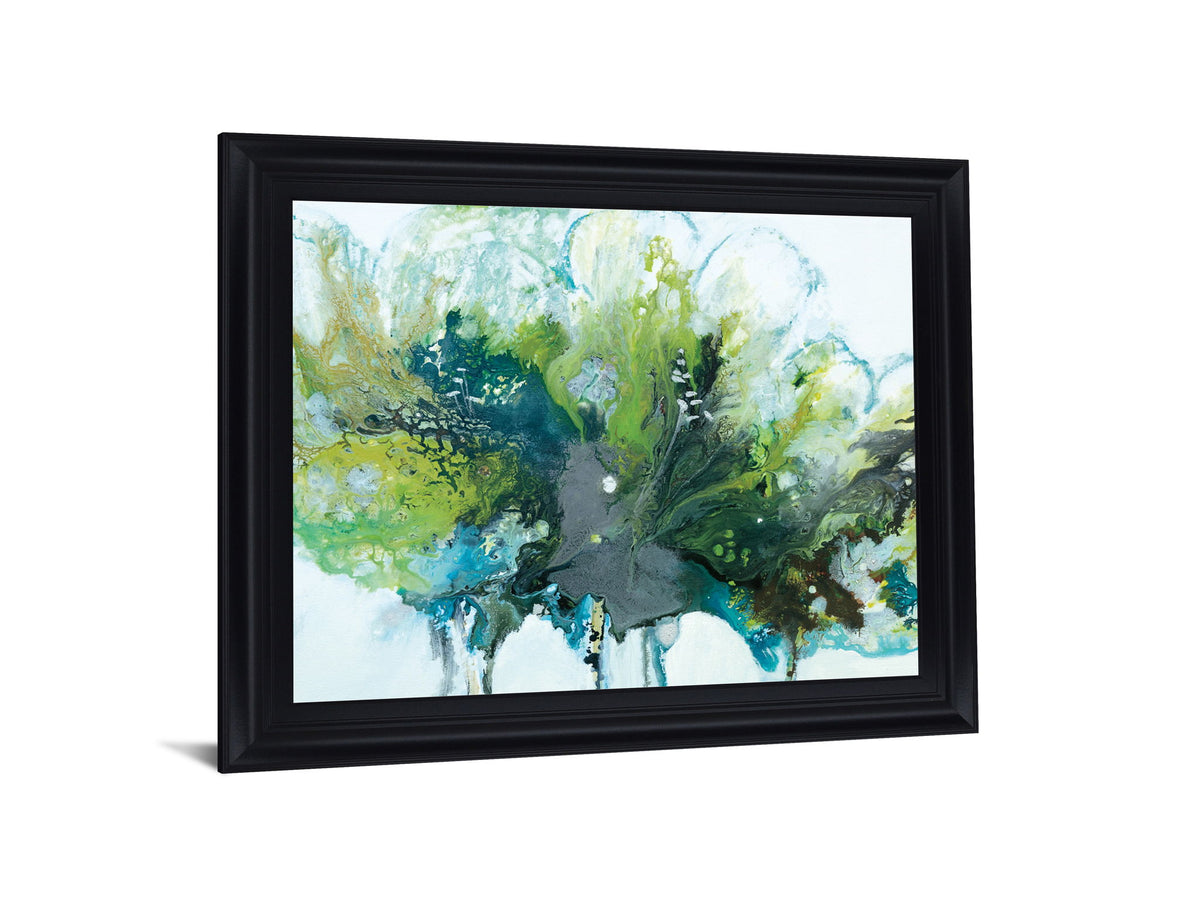 Verdant Surge - 28" x 34" Framed Wall Art - Green