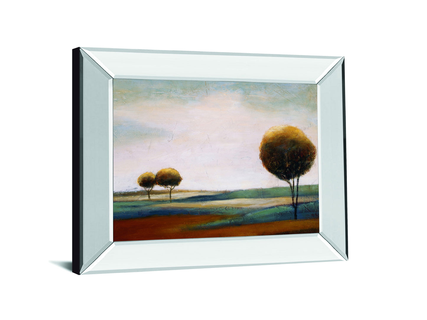 Tranquil Plains Il By Ursula Salemink-Roos - Mirror Framed Print Wall Art - Dark Brown