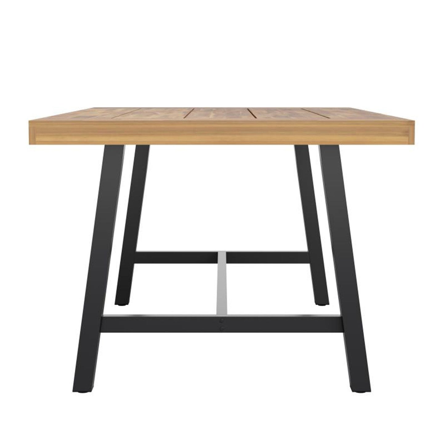 Flash Furniture - Acacia Wood Patio Table - Natural / Black