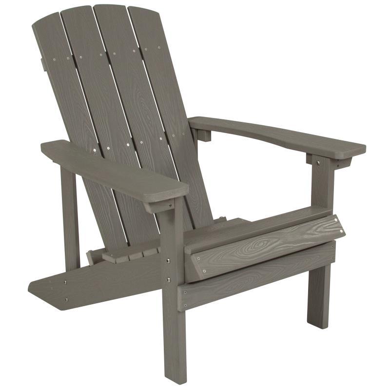 Flash Furniture - Adirondack Chair - Gray
