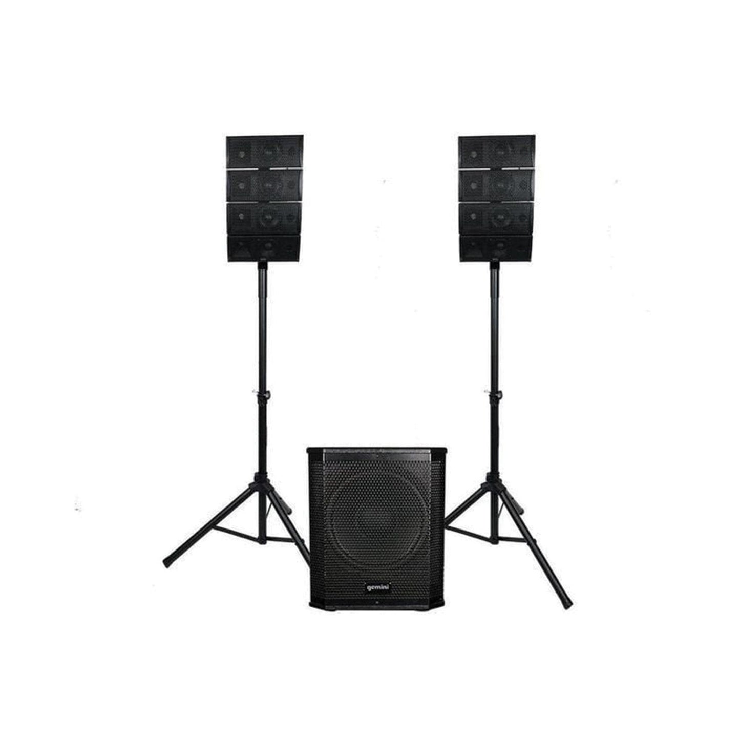 Gemini - 1000W Portable Line Array Speaker - Black