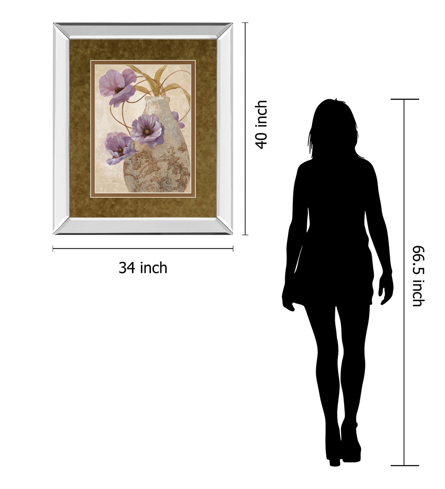 Sophistication Il By Nan - Mirror Framed Print Wall Art - Light Brown