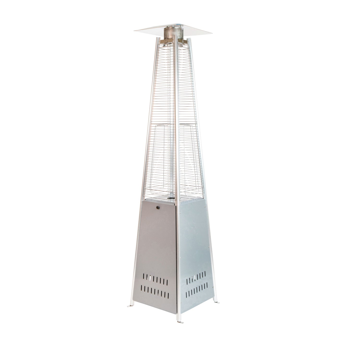 Flash Furniture - 42K BTU Pyramid Patio Heat - Silver
