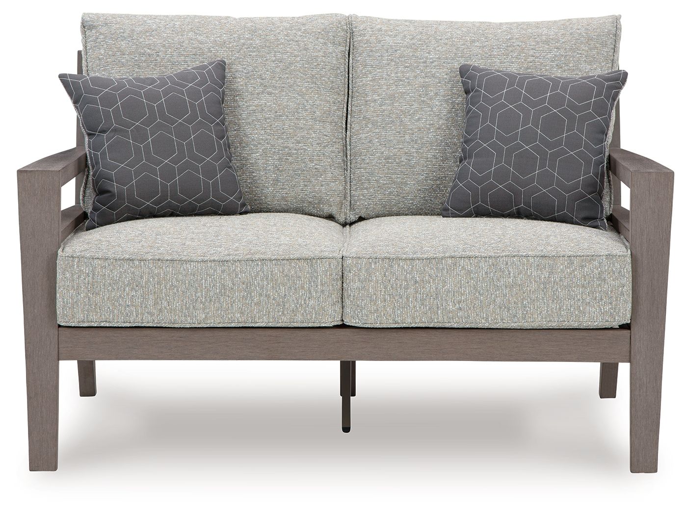 Hillside Barn - Loveseat W/Cushion - Gray / Brown