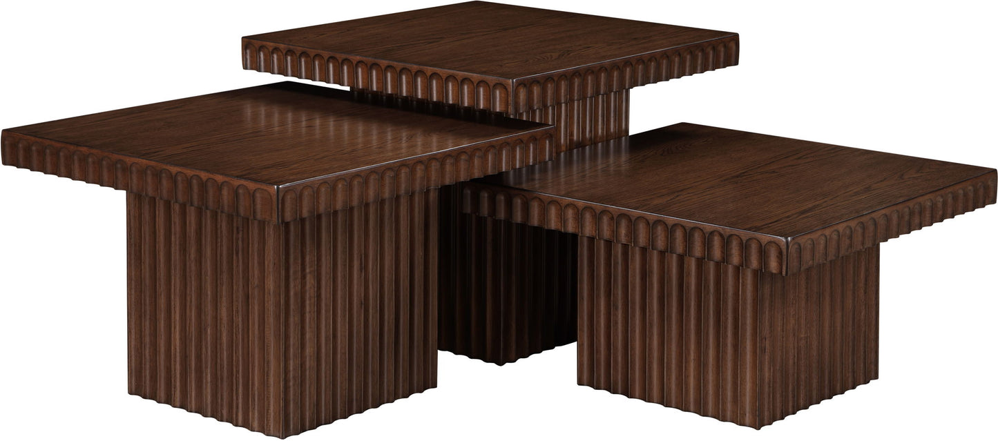 Spencer - Oak Veneer 3 Piece Coffee Tabl