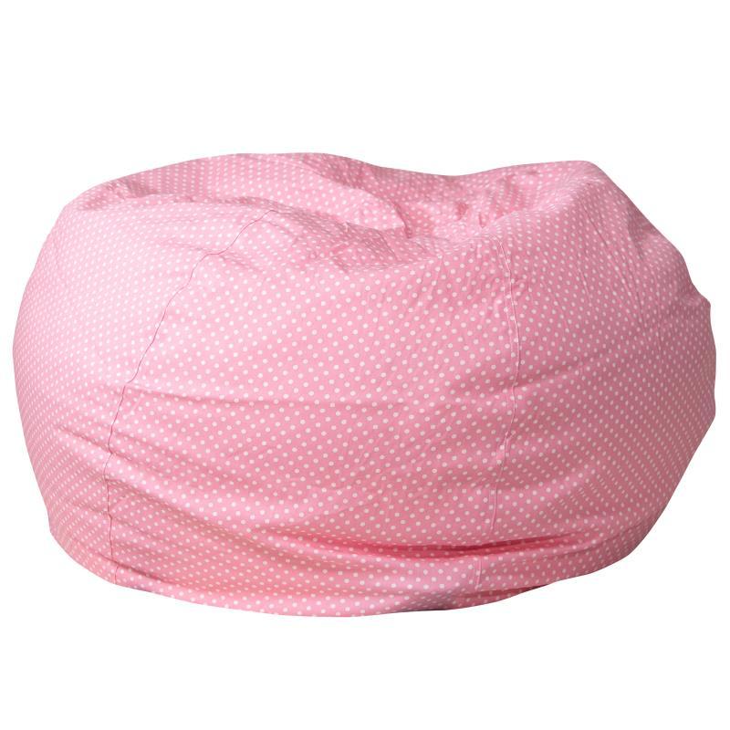 Flash Furniture - Large Bean Bag Chair - Pink Dot