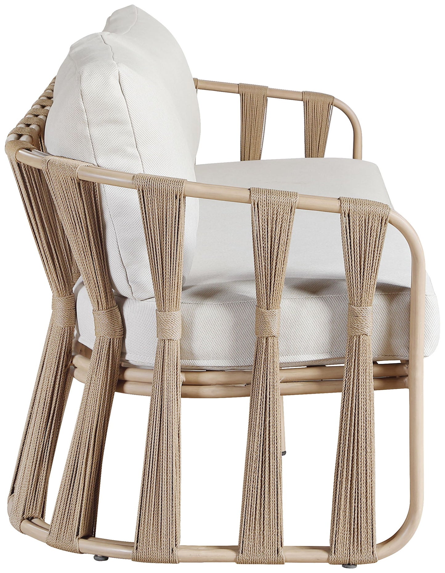 San Pietro - Resilient Waterproof Fabric 60.5" Upholstered Outdoor Patio Loveseat