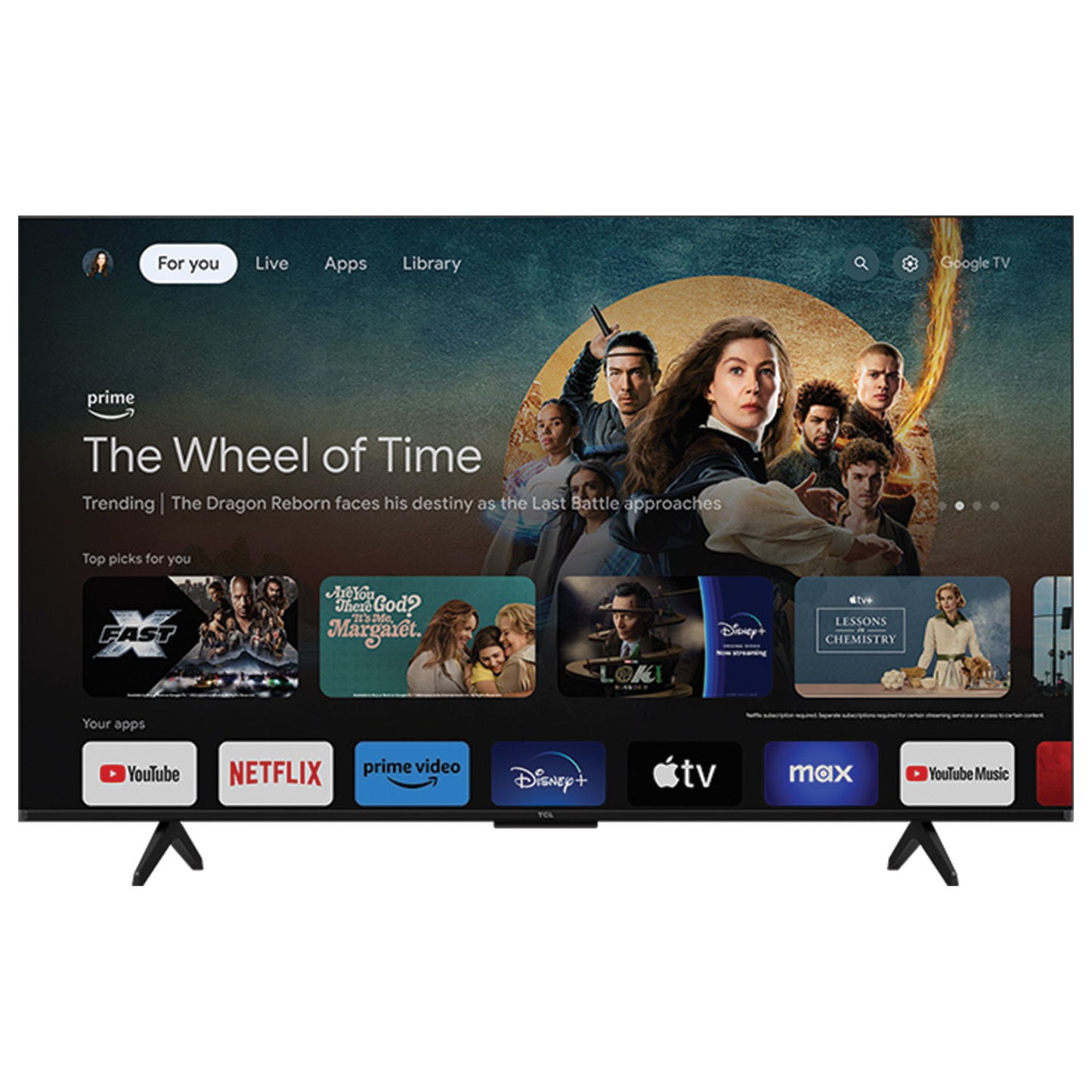 TCL - 50" 4K UHD HDR Google TV Smart - Black