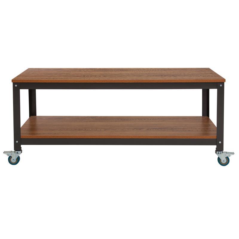Flash Furniture - Wilson TV Stand With Wheels - Light Brown