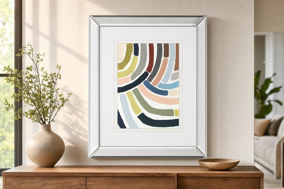 Mosaic Curve II By June Erica Vess - Green