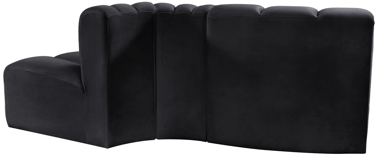 Arc - Velvet 3 Piece Modular Sofa