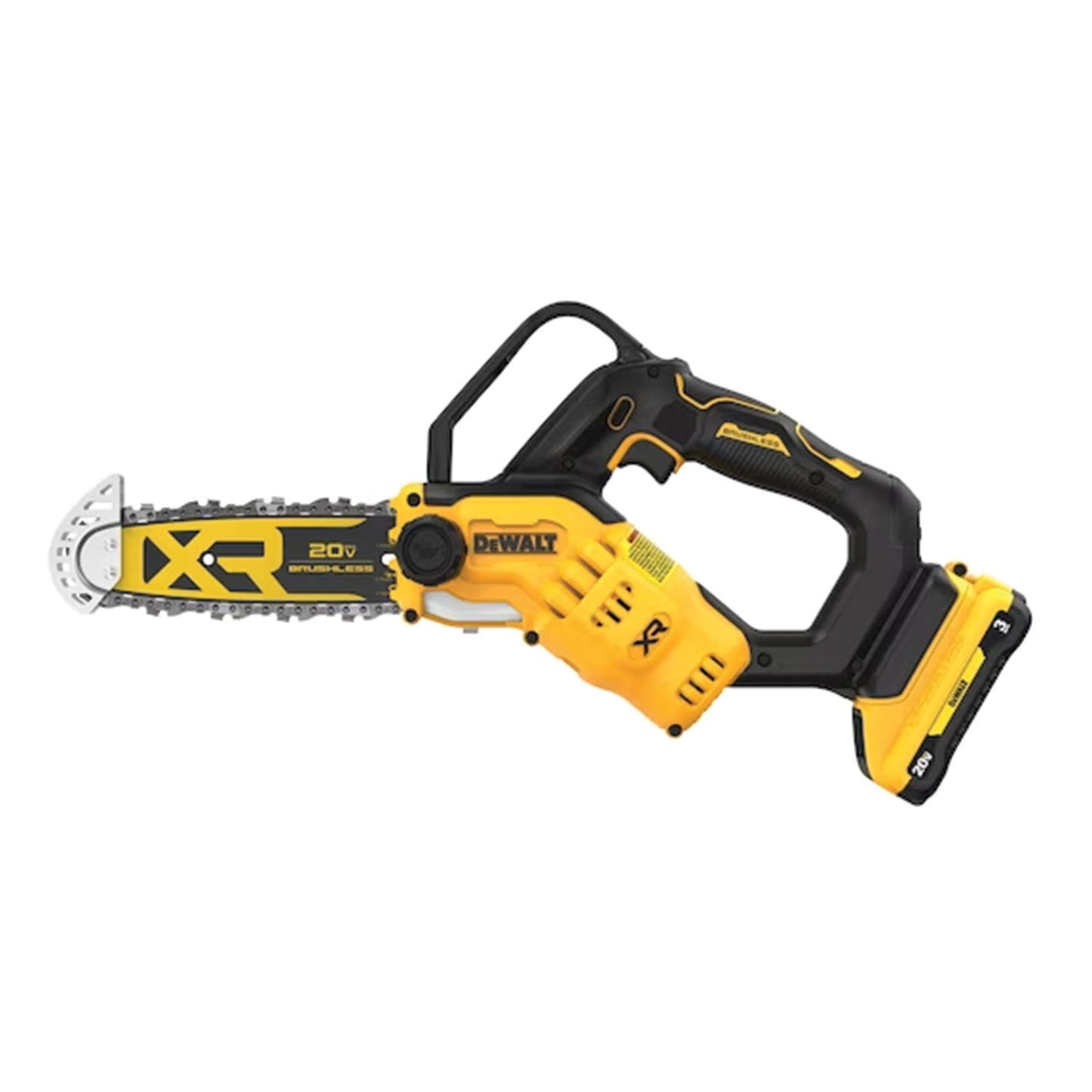 Dewalt - 8 in. 20-Volt Lithium-Ion Pruning Electric Battery Chainsaw Kit - Yellow