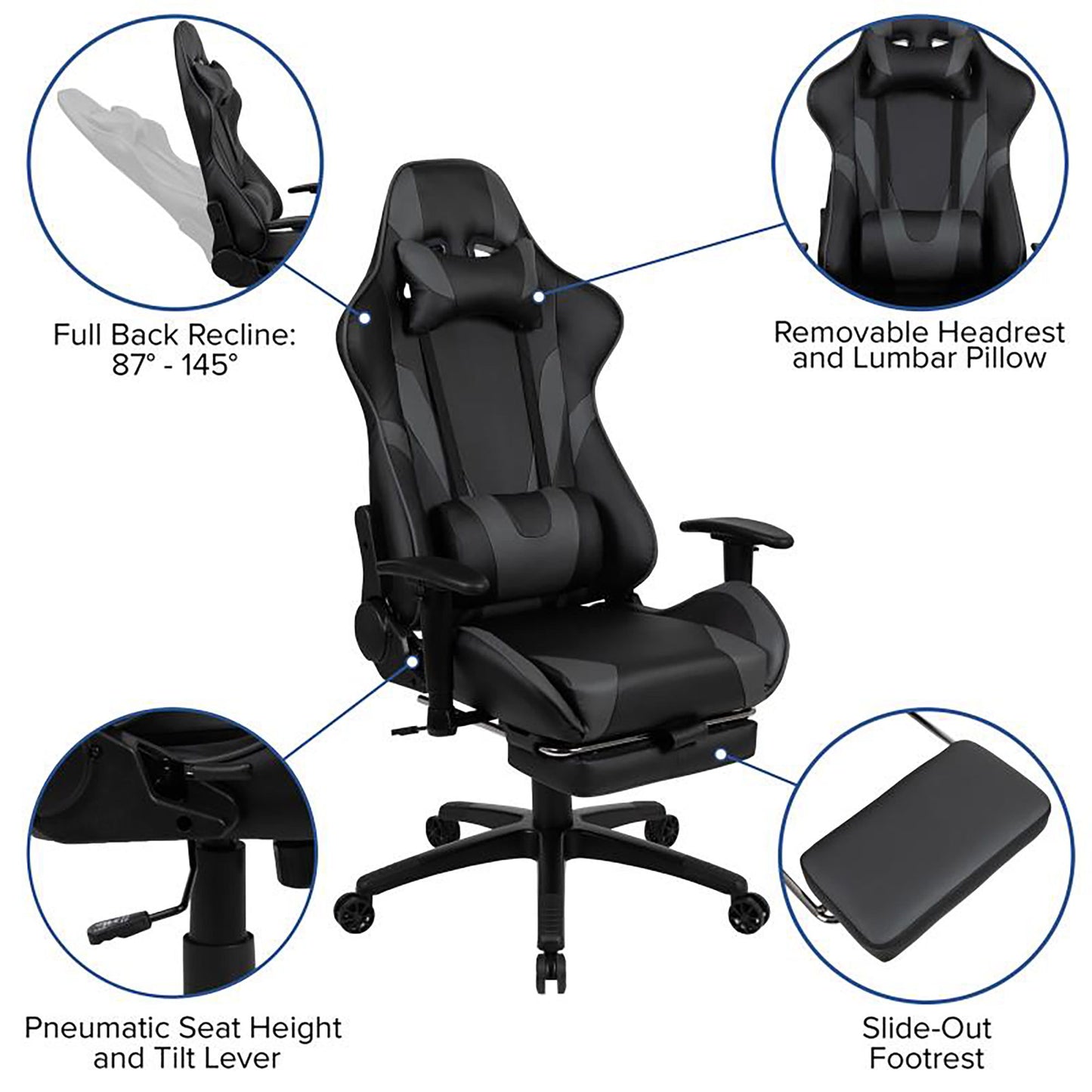 Flash Furniture - 2 Piece X30 Gaming Desk And Chair Set - Black
