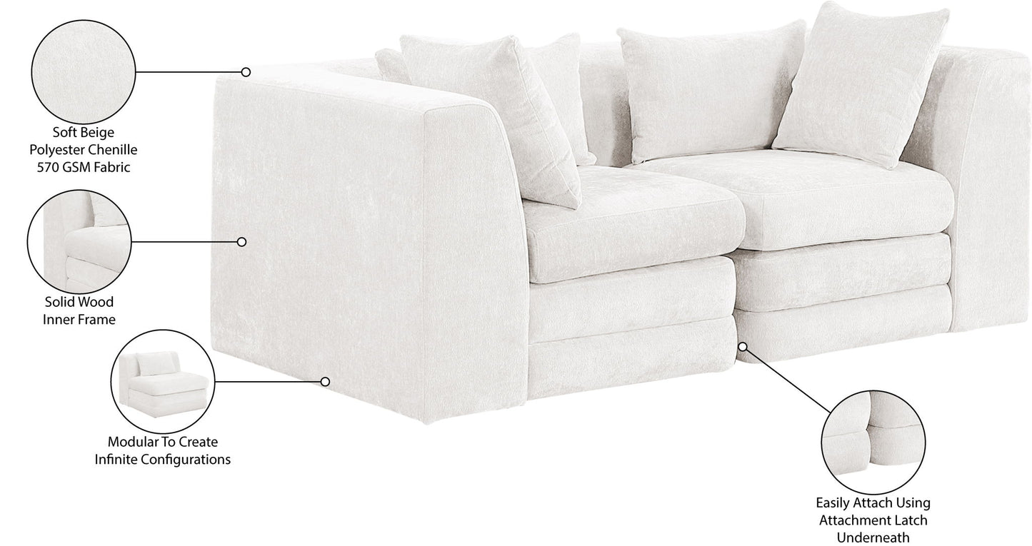Stellar - 2 Piece 76" Upholstered Modular Loveseat