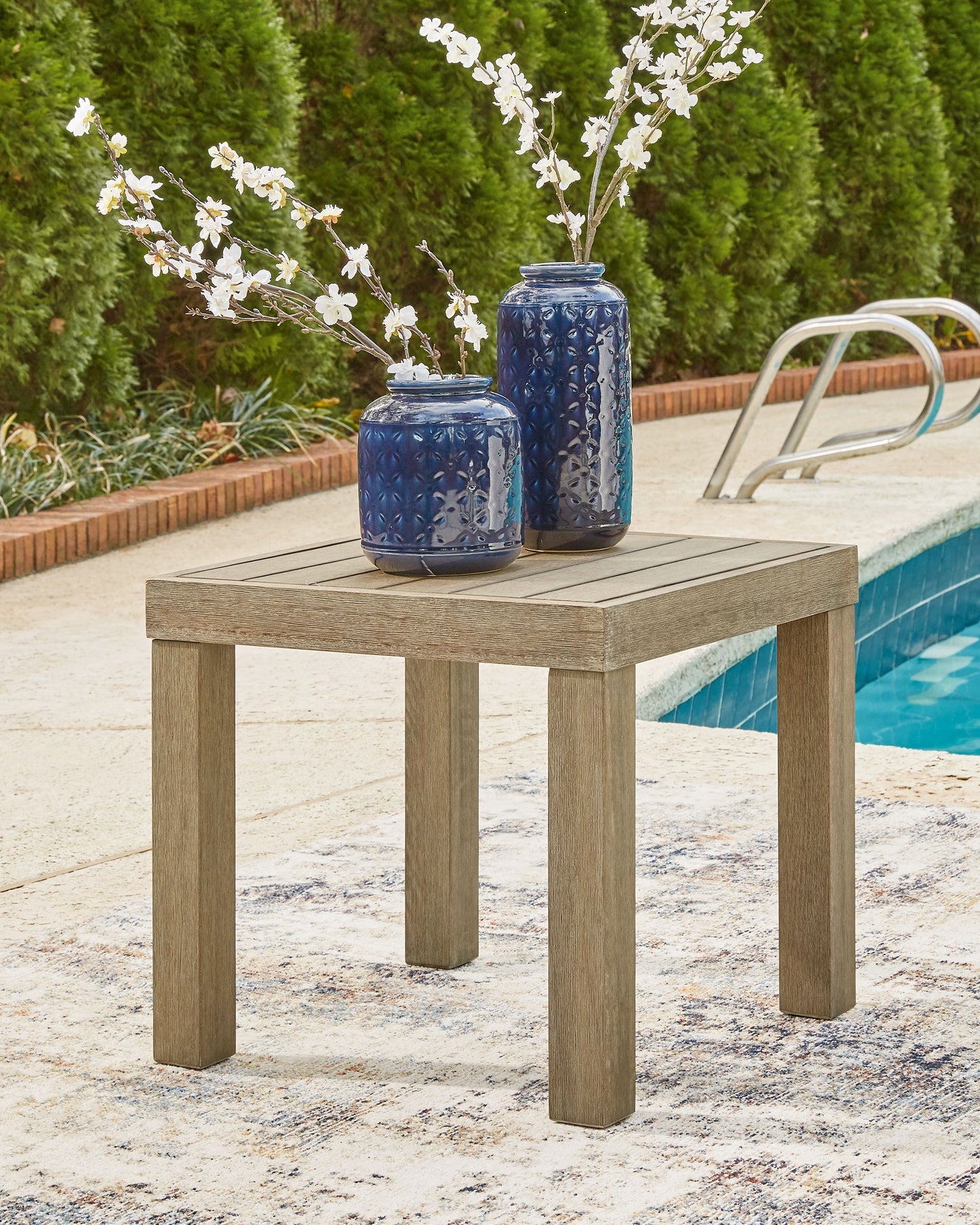 Silo Point - Square End Table - Brown