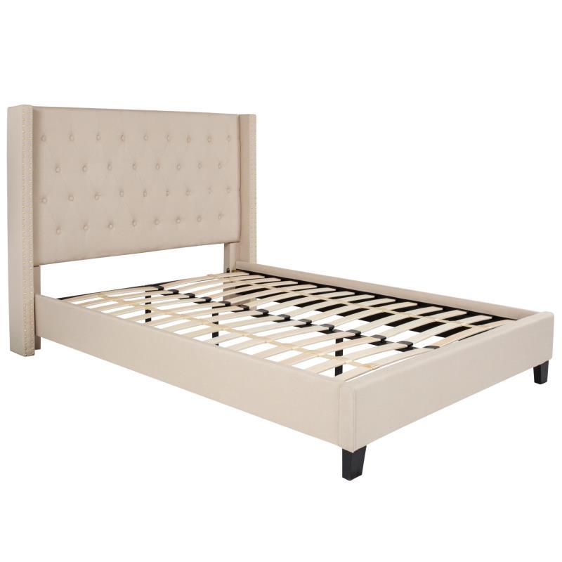 Flash Furniture - Full Size Riverdale Platform Bed Frame - Beige