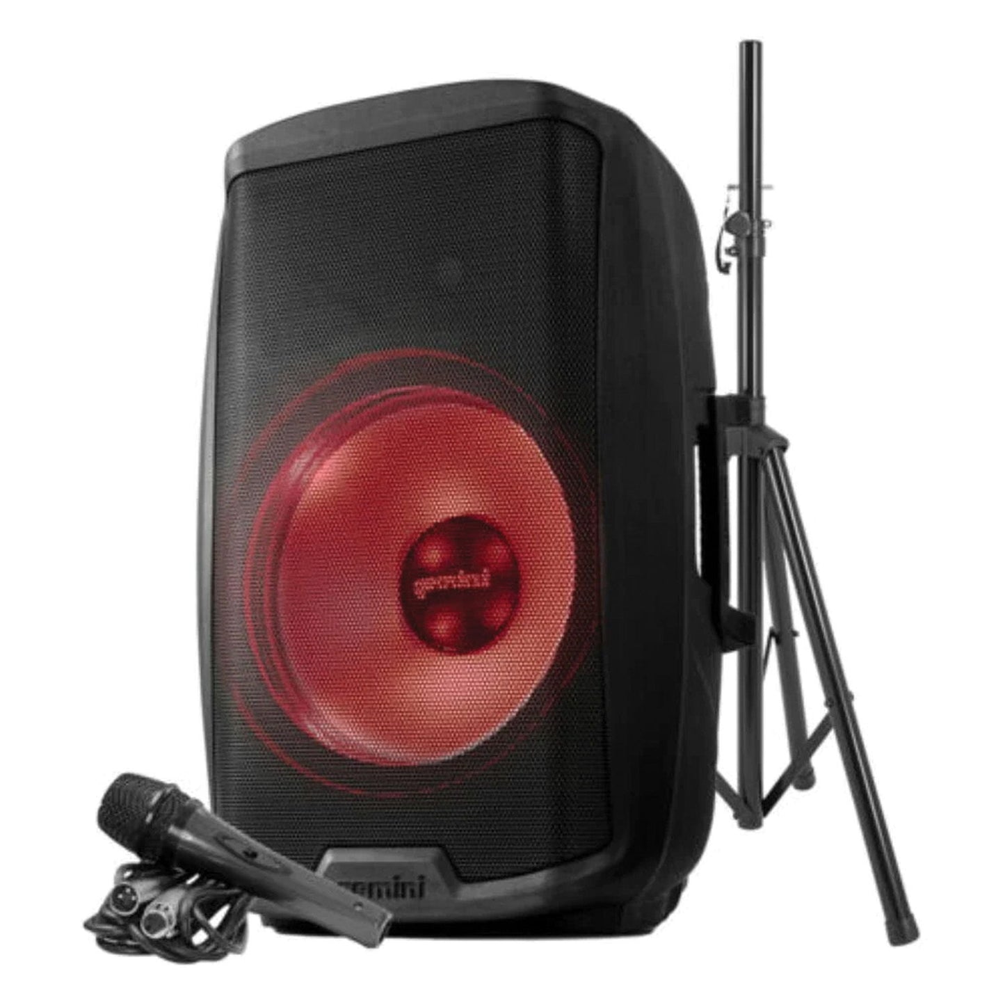 Gemini - 15" Multi-LED Bluetooth Loud Speaker - Black