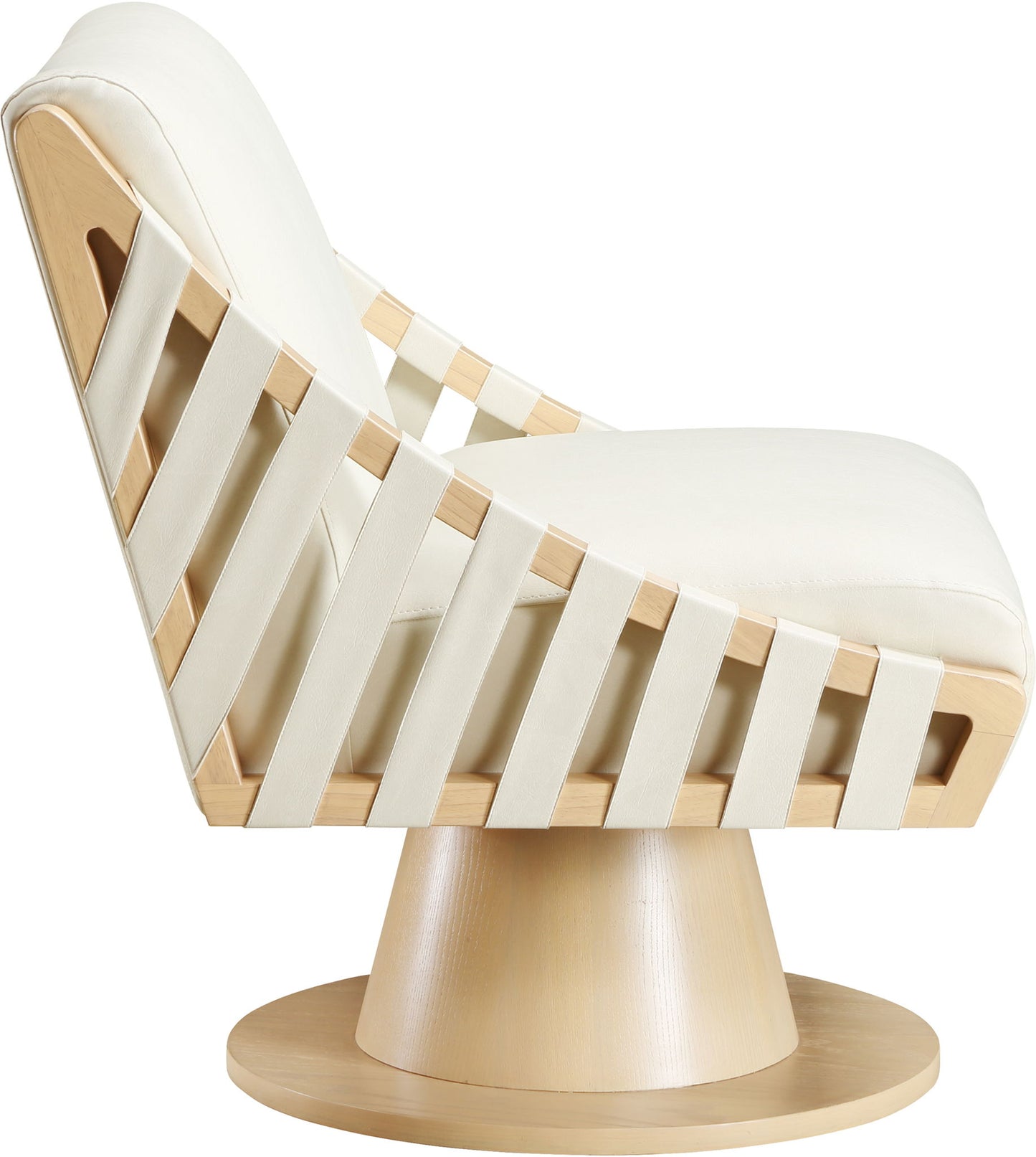 Millwin - Swivel Accent Chair With Natural Base