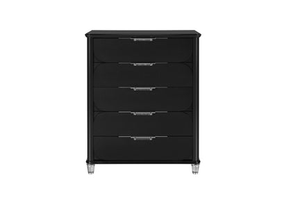 Lando - 5 Piece King Bedroom Set (Bed, Dresser & Mirror, Nightstand, Chest) - Black