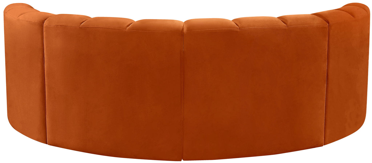 Arc - Velvet 4 Piece U-Shaped Modular Sofa