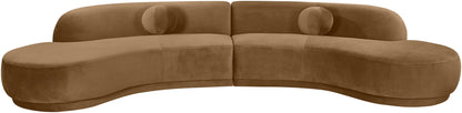 Avra - 146" Velvet Performance Fabric Upholstered Sectional