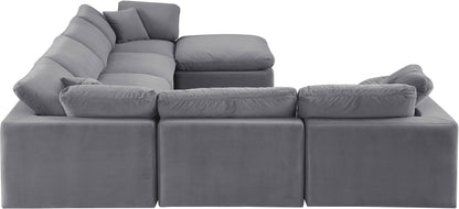 Comfy - 7 Piece Velvet Modular Sectional With Chaise