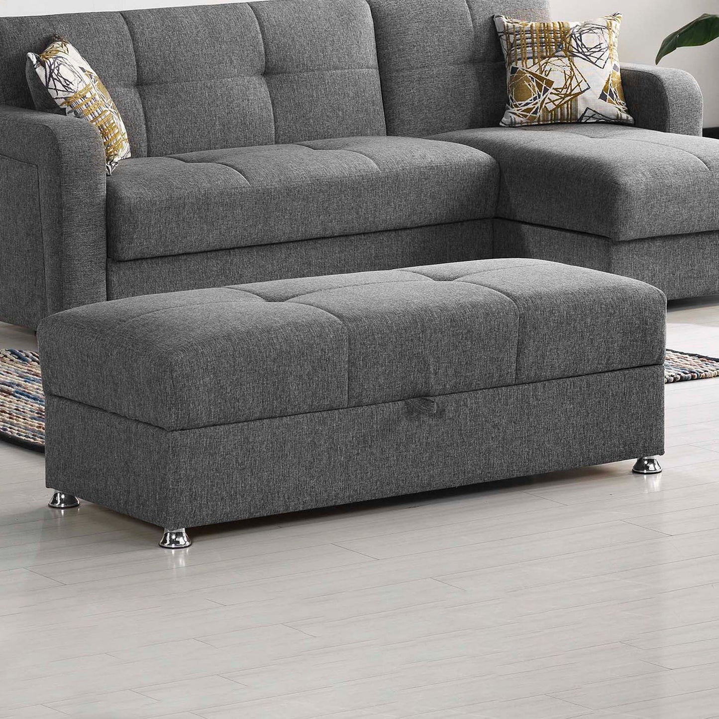 Ottomanson Harmony - Upholstered Convertible Ottoman With Storage