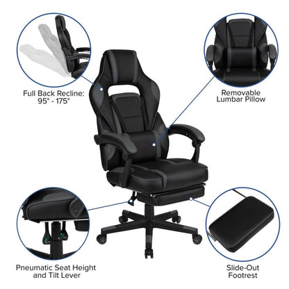 Flash Furniture - 2 Piece Gaming Desk & Chair Set - Black