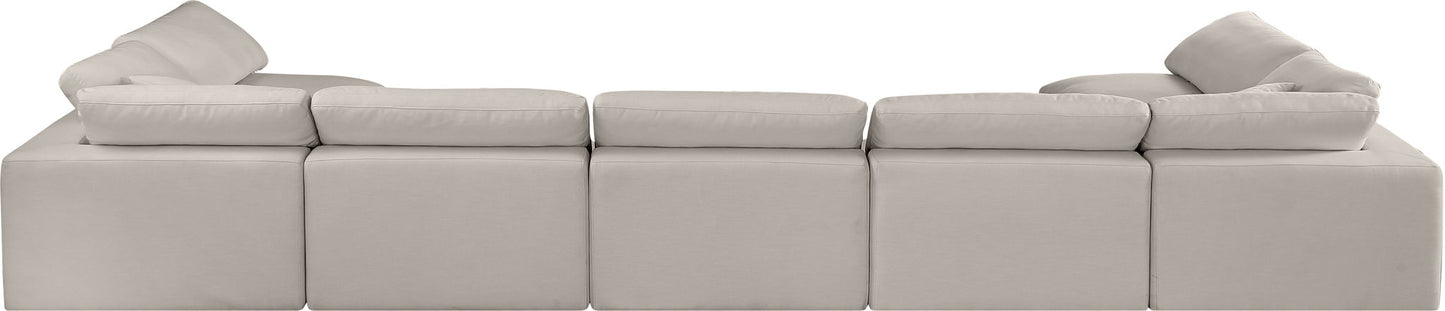 Comfy - 7 Piece Linen Modular Armless Sectional