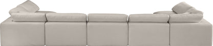 Comfy - 7 Piece Linen Modular Armless Sectional